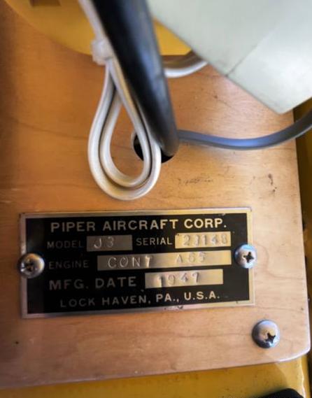 1947 Piper J3 Cub Photo 3
