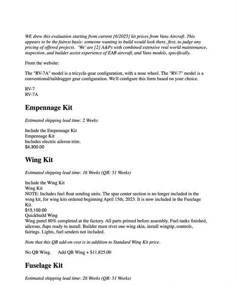 RV-7A Project Photo 4